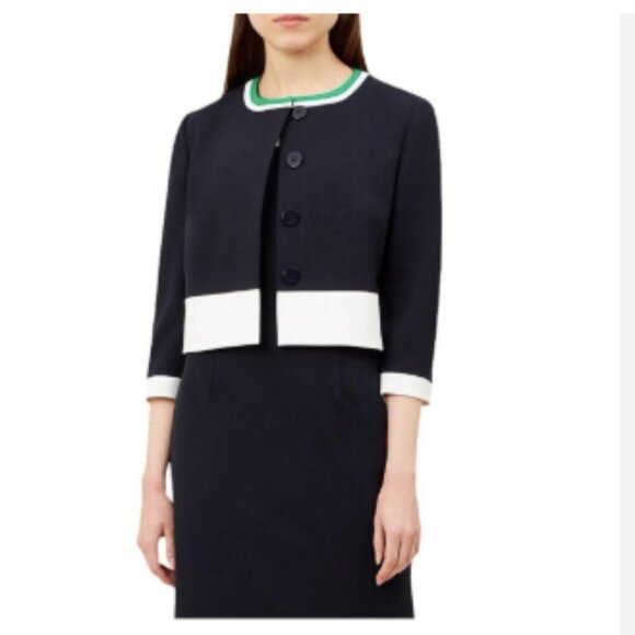 Hobbs London Colorblock Annabel Sheath Dress Bolero Suit Set - Picture 1 of 9